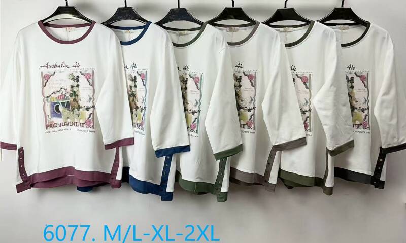 Bluzki damskie Roz M/L-XL-2XL, Mix Kolor Paczka 12 szt